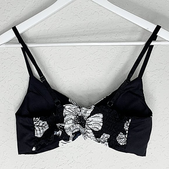 Boho Floral Bralette & Palazzo Pant Lounge Set in Black - Picture 4 of 9